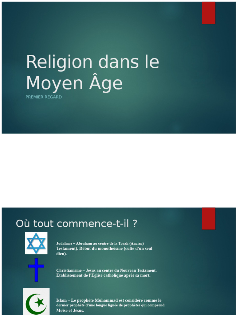 Religion au Moyen Âge : Églises et Croyances | PDF | Église catholique ...