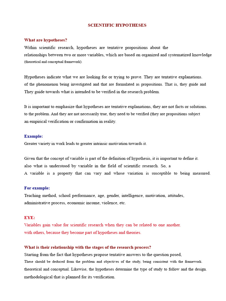 Understanding Scientific Hypotheses | PDF