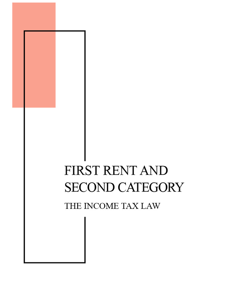 Income Tax: First & Second Category Rents | PDF | Securities (Finance ...