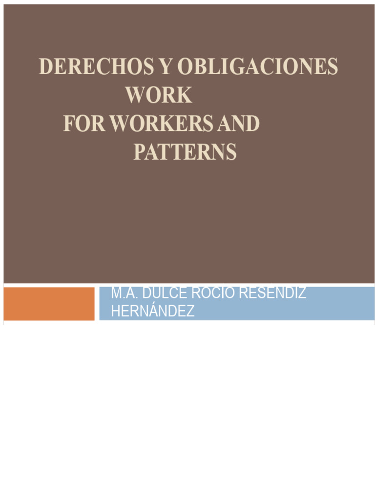 Workers' Rights and Obligations Guide | PDF | Employment | Labour Law