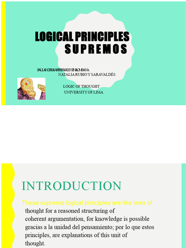 Supreme Logical Principles | PDF | Thought | Truth