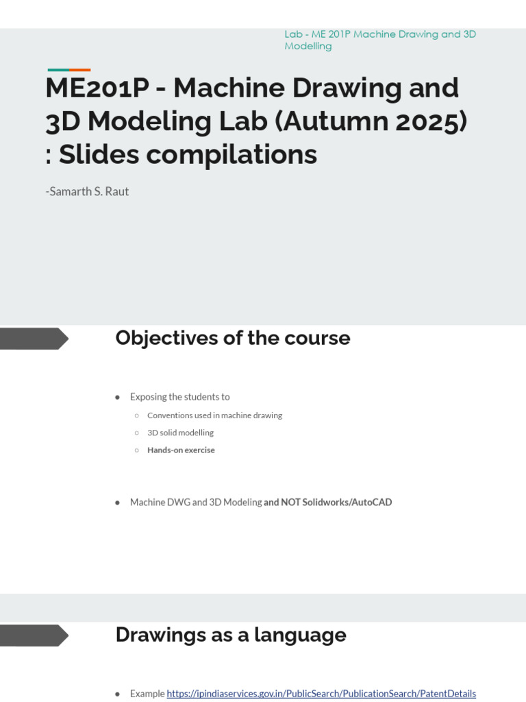 Machine Drawing & 3D Modeling Lab Guide | PDF | Engineering Tolerance ...