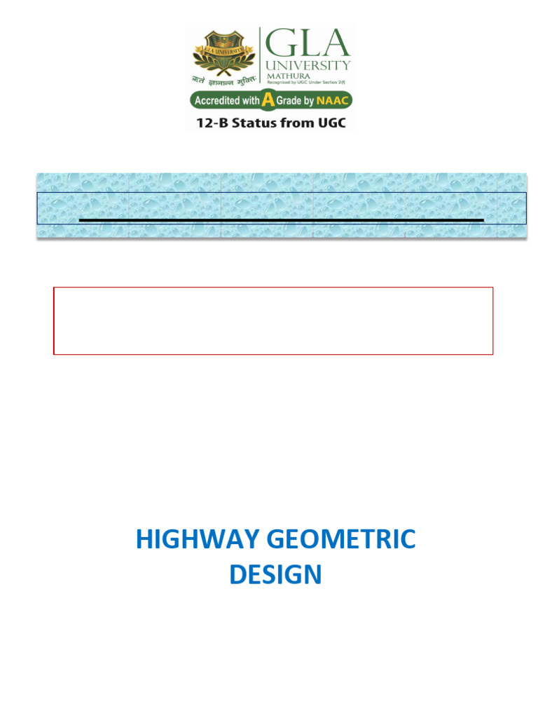 Highway Geometric Design Essentials | PDF | Road Surface | Road