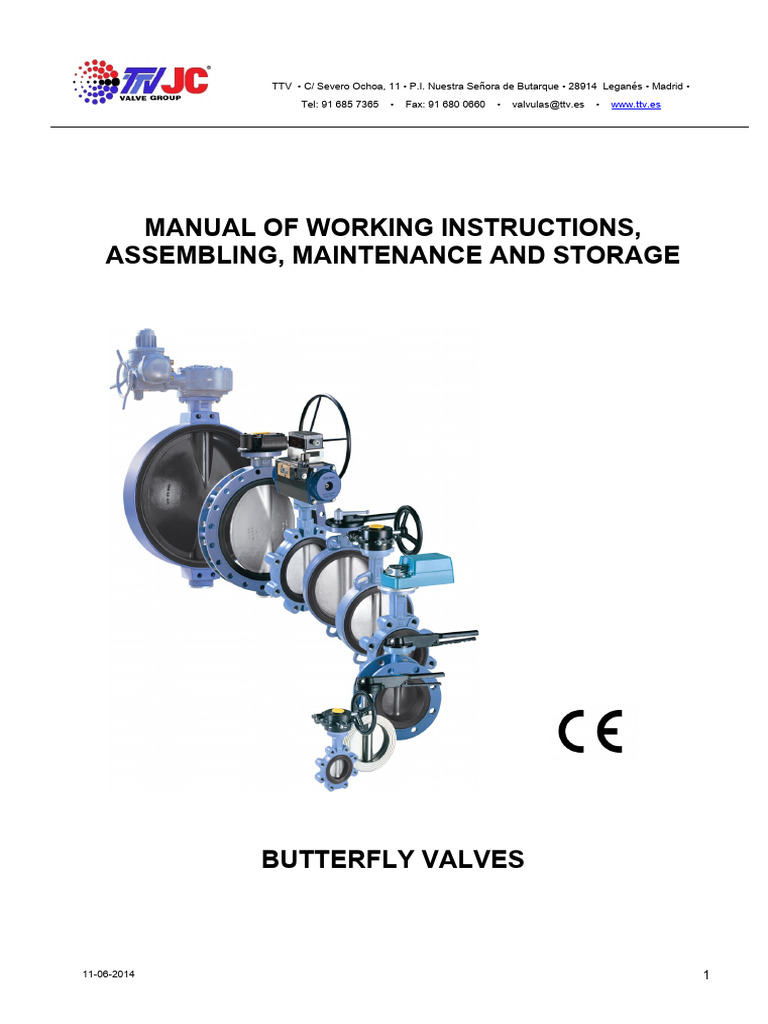 Butterfly Valve Installation & Maintenance Guide | PDF | Valve | Actuator