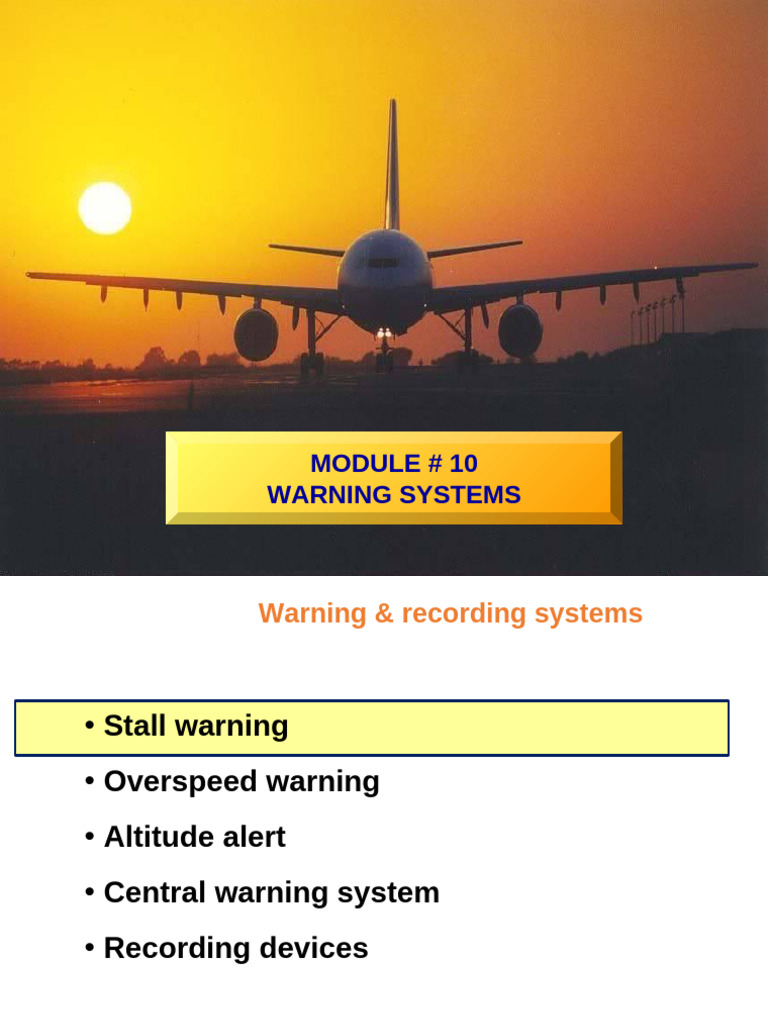 Aircraft Warning Systems Overview | PDF | Flight Recorder | Aircraft