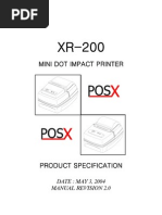 XR-200 Manual Pos-X Printer