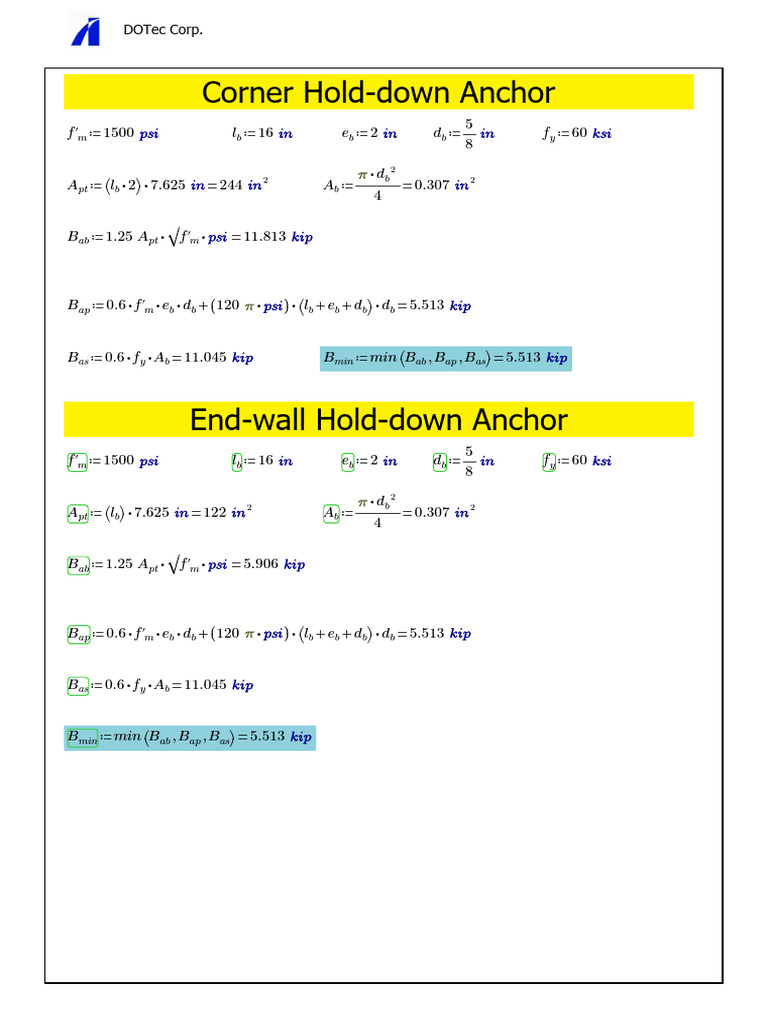 Hold Downs | PDF