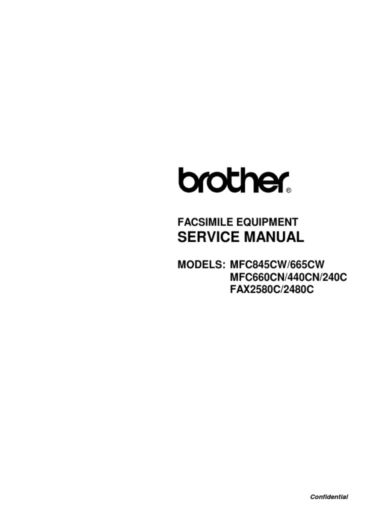 Brother Mfc-240c Sm | Fax | Electrical Connector