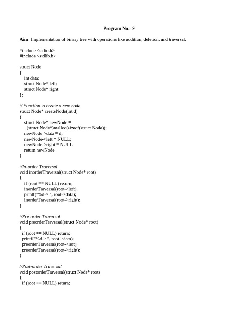 DSA Lab Exp. 9 | PDF | Algorithms And Data Structures | Computer ...