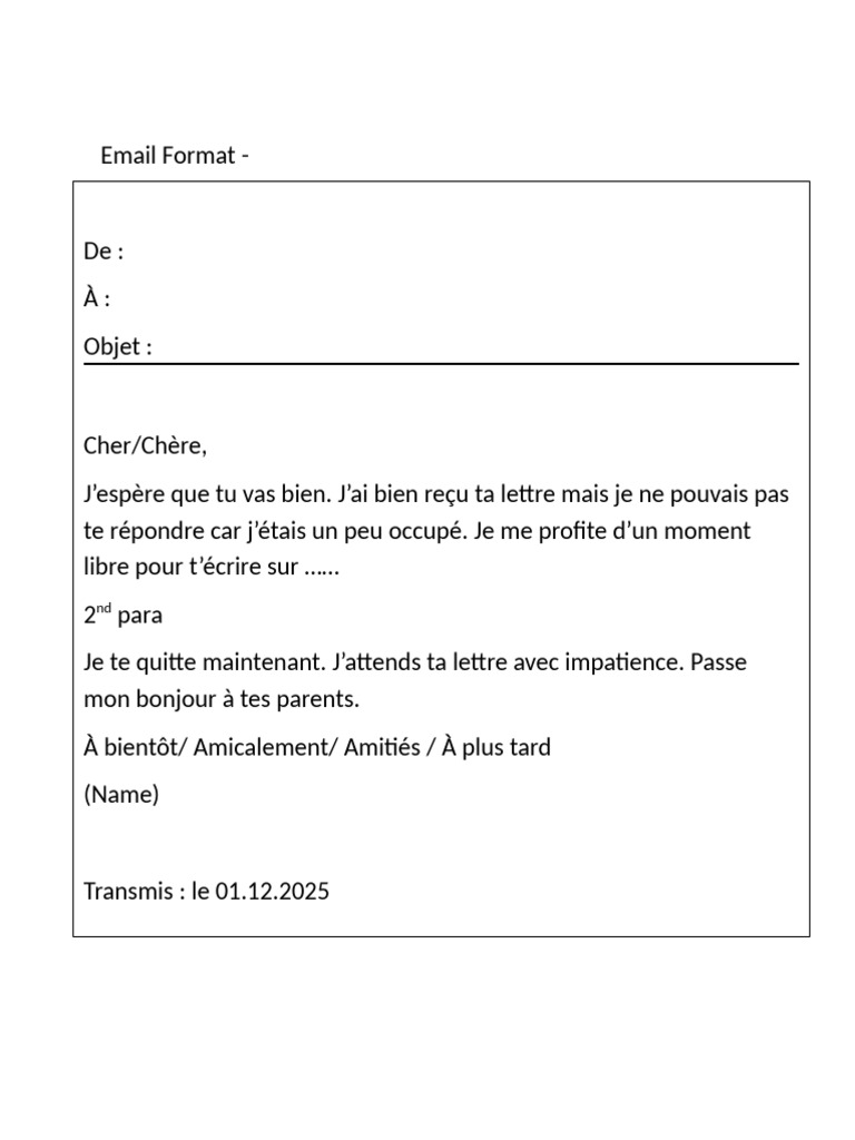 Guide sur le format d'email et blog | PDF