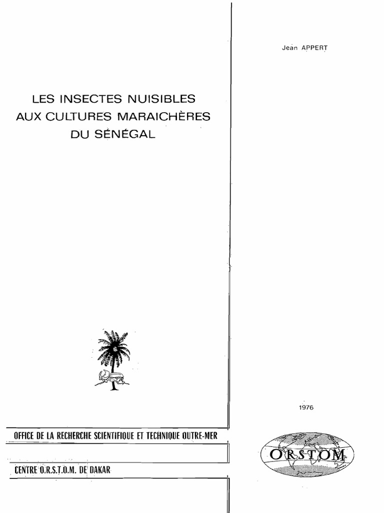 Les Ravageurs Des Cultures Maraichères Au Sénégal | PDF | Entomologie ...