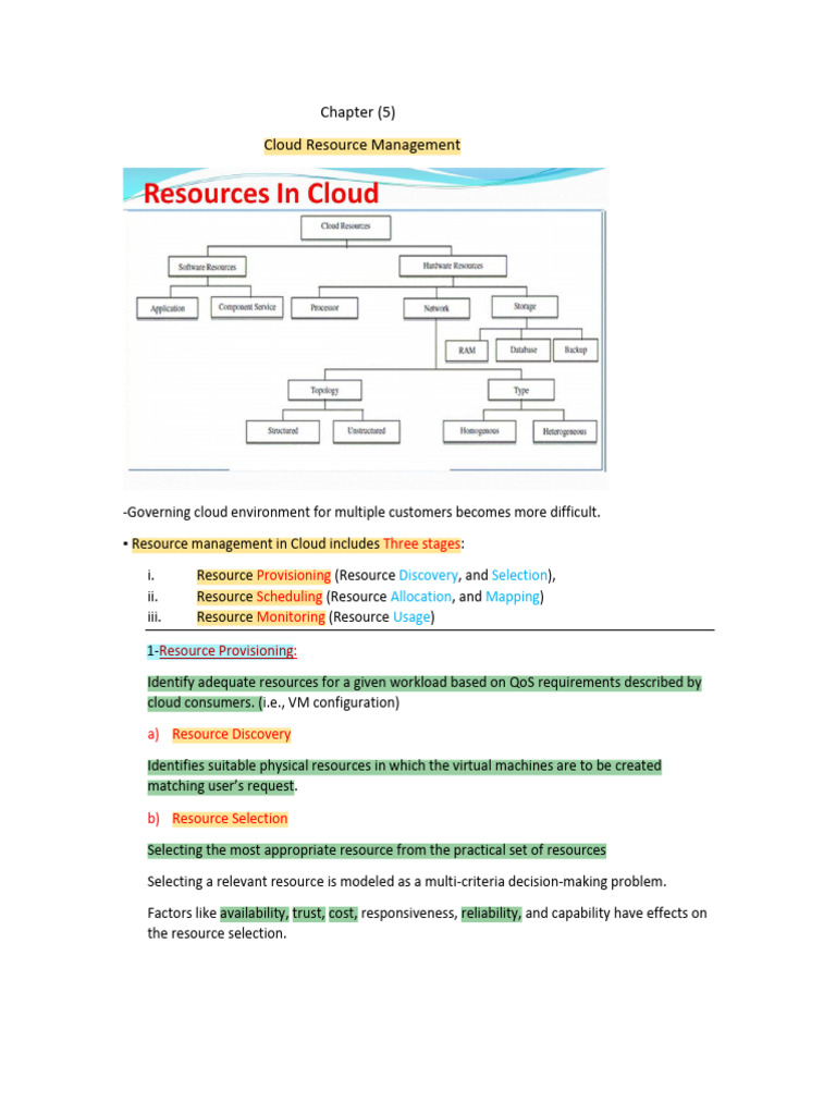 Cloud Resource Management Strategies | PDF | Cloud Computing ...