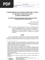 A TRANSFORMAÇÃO DA SOCIEDADE INTERNACIONAL CLÁSSICA