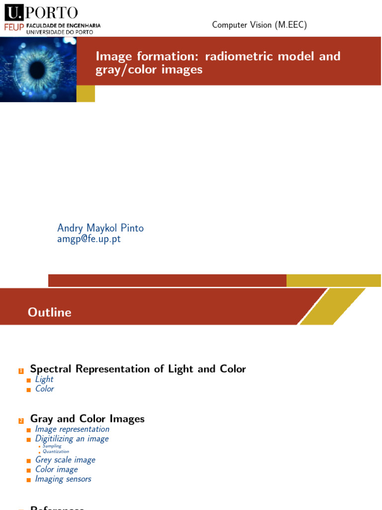 Lecture 1 ImageFormationRadiometric | PDF | Color | Rgb Color Model