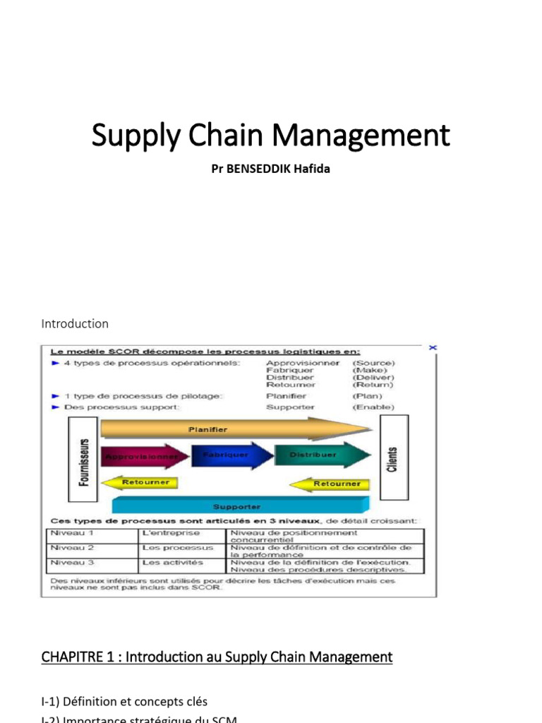 Introduction au Supply Chain Management | PDF | Entrepôt | Gestion de ...