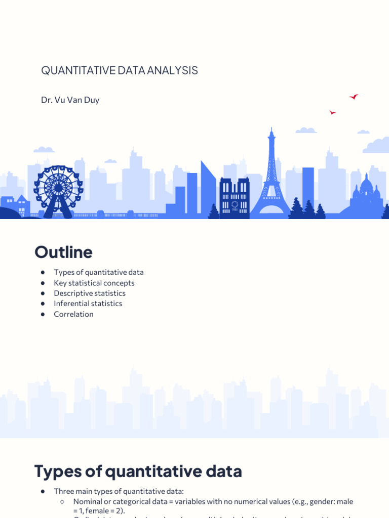 Quantitative Data Analysis Overview | PDF | Statistics | Student's T Test