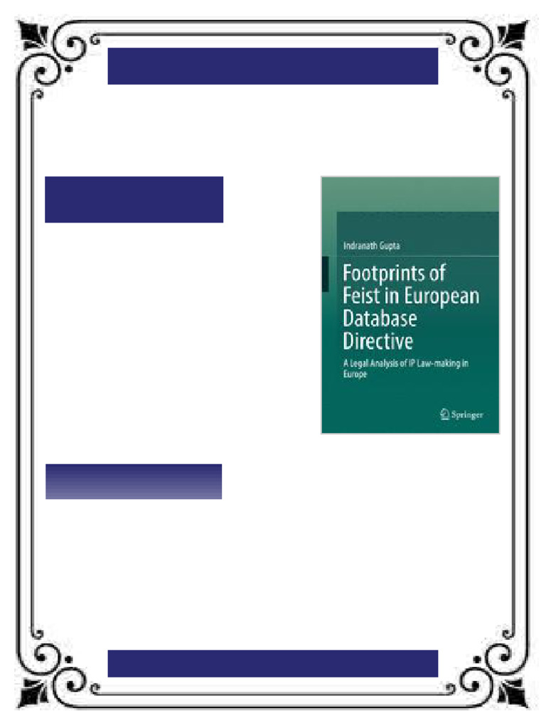 Footprints of Feist in European Database Directive A Legal Analysis of ...
