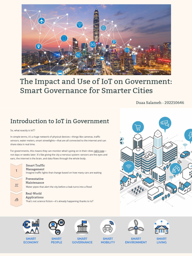IoT's Role in Smart City Governance | PDF | Internet Of Things | Traffic