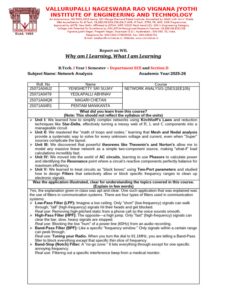 Ec Wil Report | PDF | Electronic Filter | Power Supply