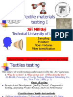Textile Materials Testing I: Technical University of Liberec