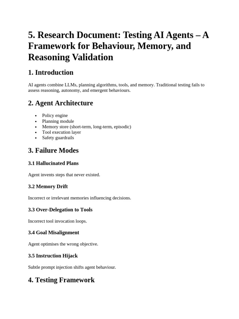 AI Agent Testing Framework Guide | PDF