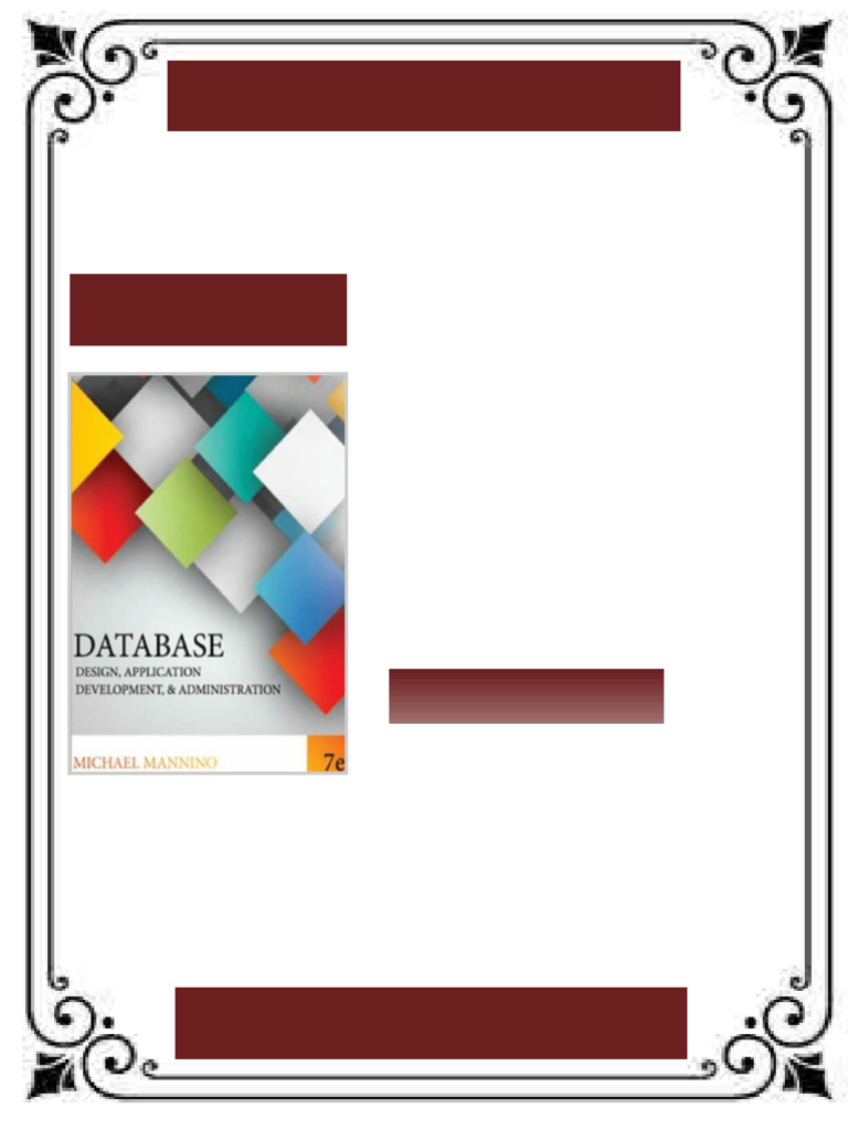(eBook PDF) Database Design Application Development Administration 7th ...