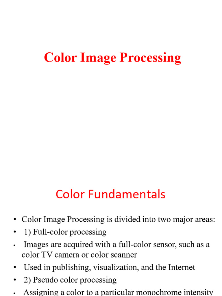 Color Image Processing 7th ETC | PDF | Color | Rgb Color Model