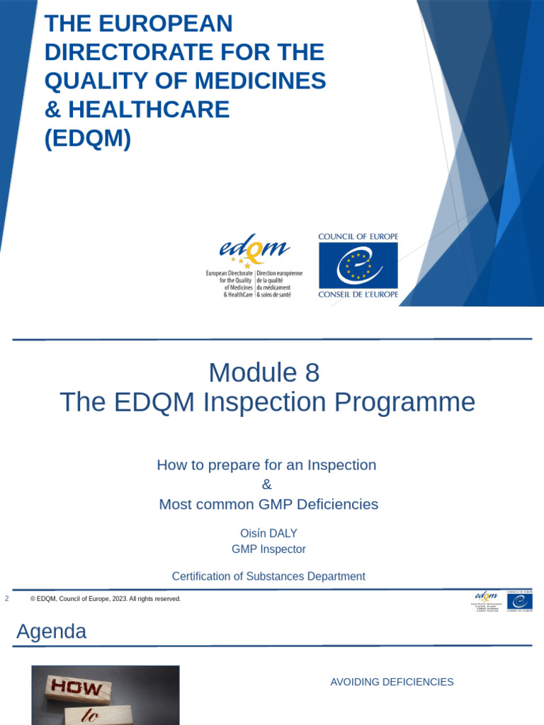 EDQM Inspection Prep & GMP Deficiencies | PDF