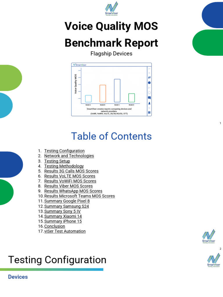 Voice Quality MOS Benchmark Report | PDF | I Phone | 3 G
