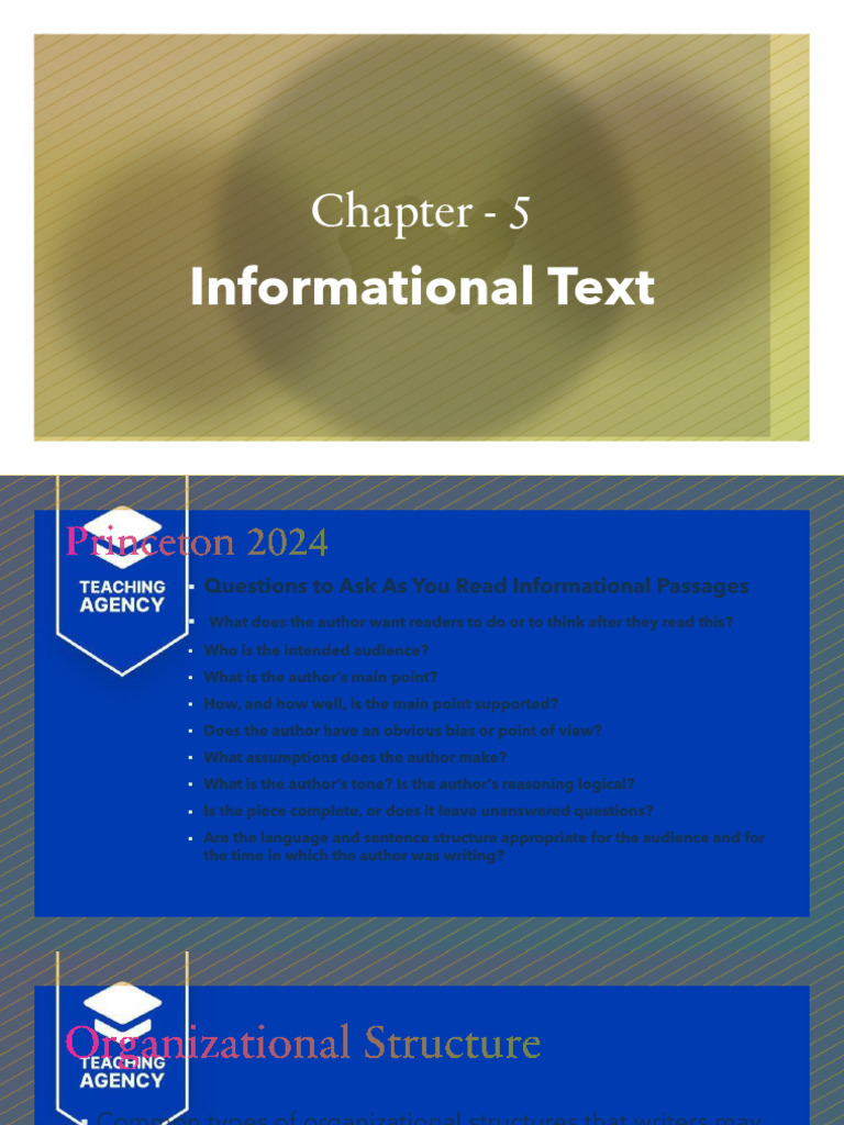 Analyzing Informational Texts | PDF