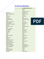 Combinaciones de Teclas para Photoshop, Excel, Word