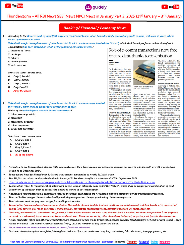 RBI Card Tokenisation Growth Insights | PDF | Personal Finance | Money