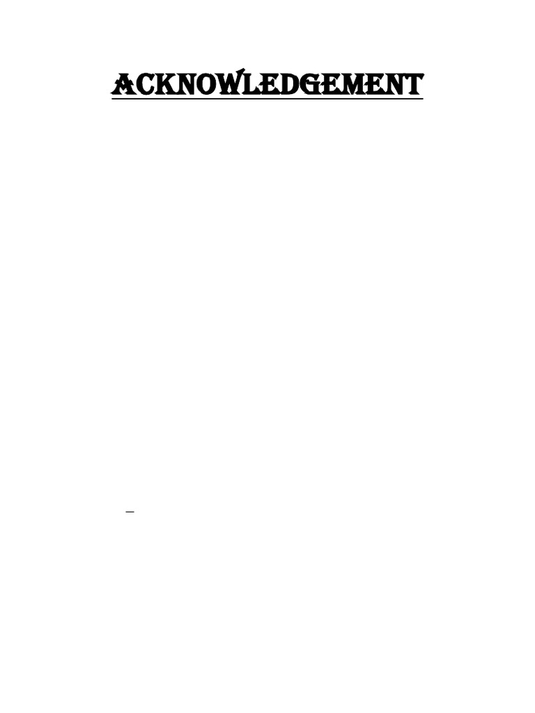 Acknowledgment for IT Project Completion | PDF