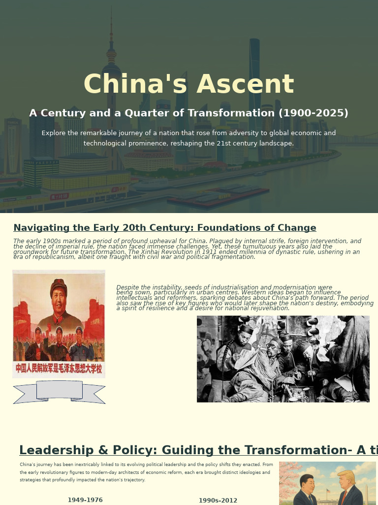 China's Transformation: 1900-2025 Journey | PDF | China | World Politics