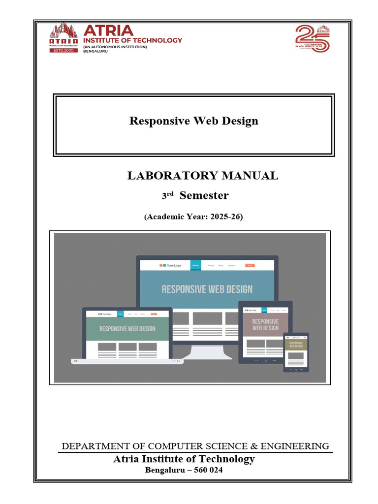 Responsive Web Design Lab Manual | PDF | Web Design | Html