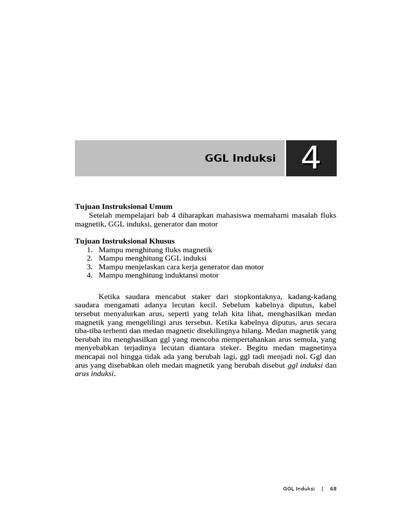 GGL Induksi: Konsep dan Contoh Perhitungan | PDF