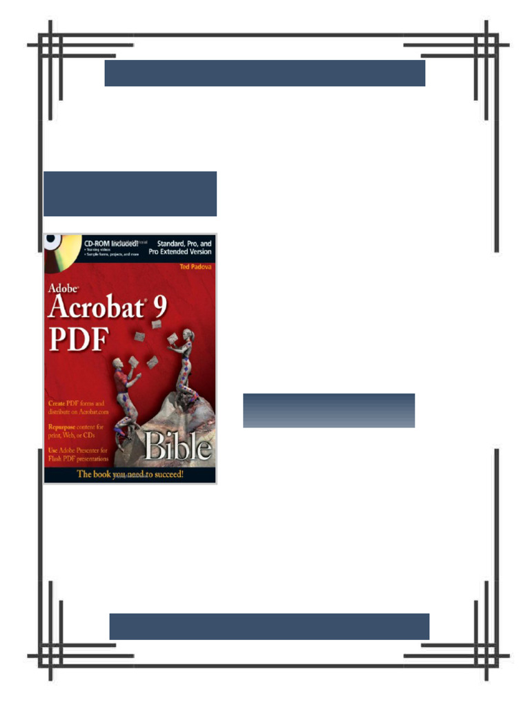 Adobe Acrobat 9 PDF Bible Ted Padova ebook readable full edition | PDF