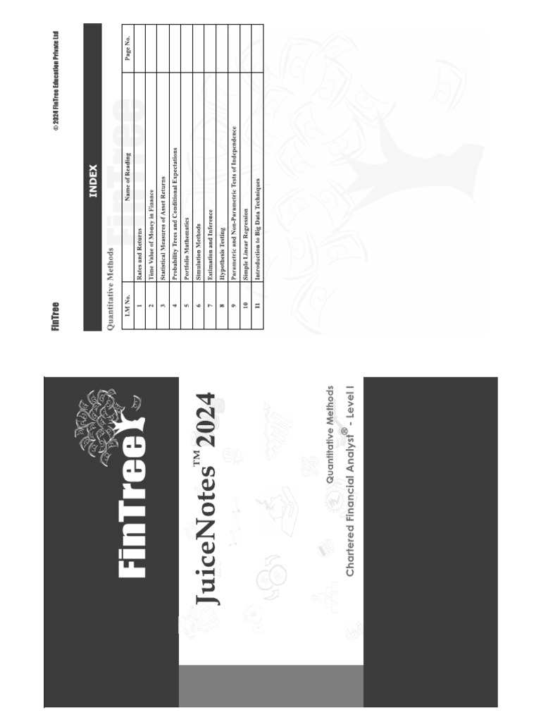 B&W Fintree Notes CFA 2024 | PDF