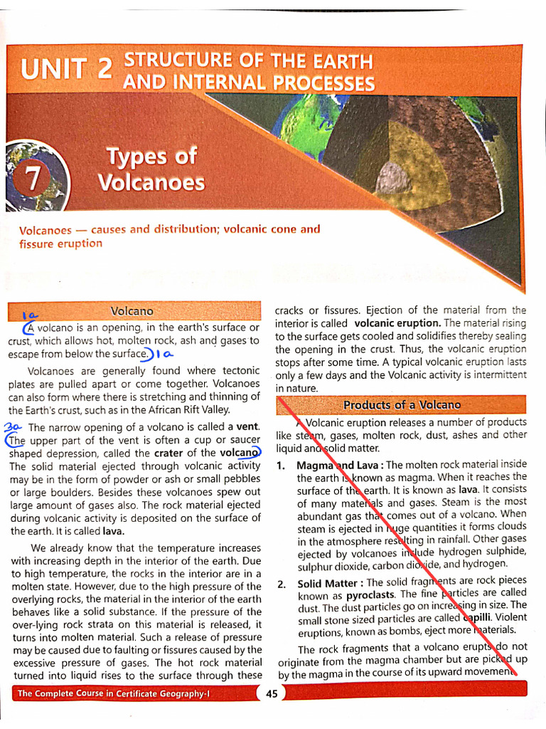 Chapter 7 & 8 - Volcanoes and Earthquakes | PDF