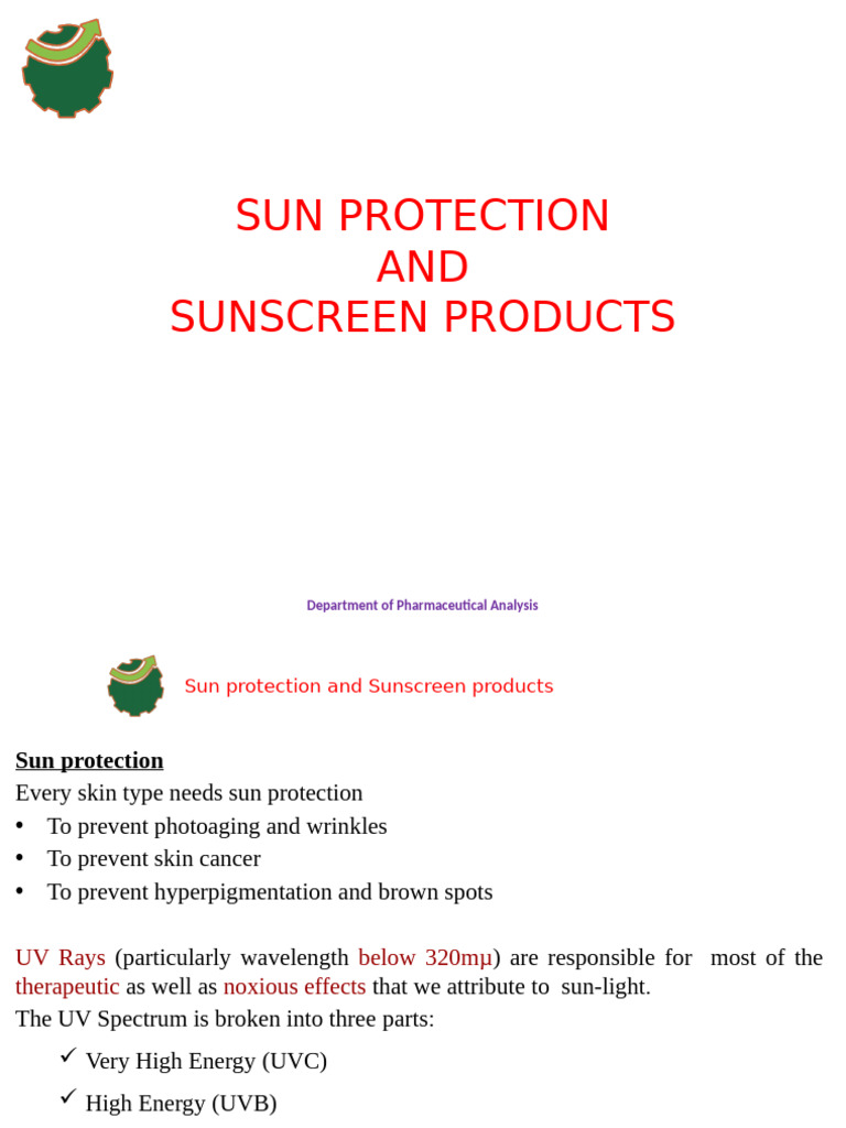 Sun Protection Sunscreen and SPF Cosmetic SC | PDF | Sunscreen ...