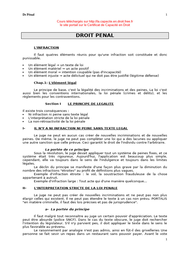 Éléments du Droit Pénal Français | PDF | Crimes | Crime et violence