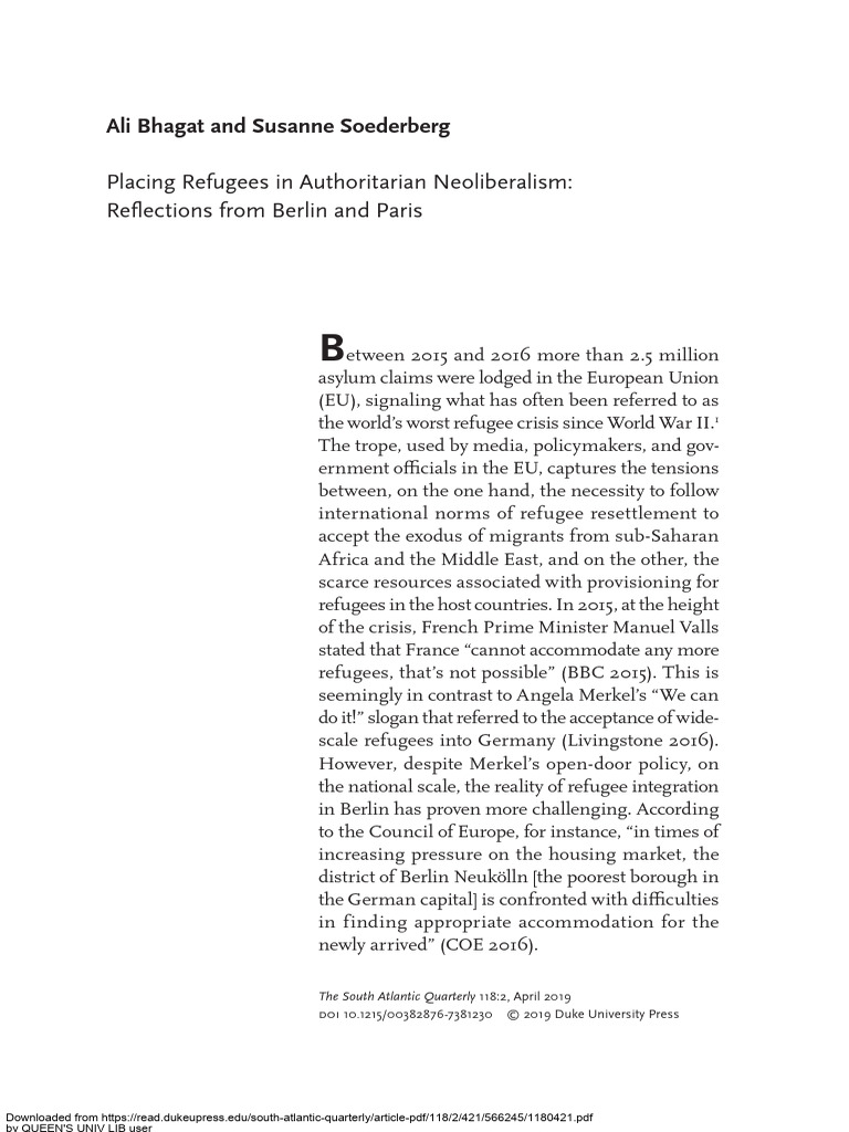Refugee Crisis in Berlin and Paris | PDF | Refugee | Refugees Of The ...