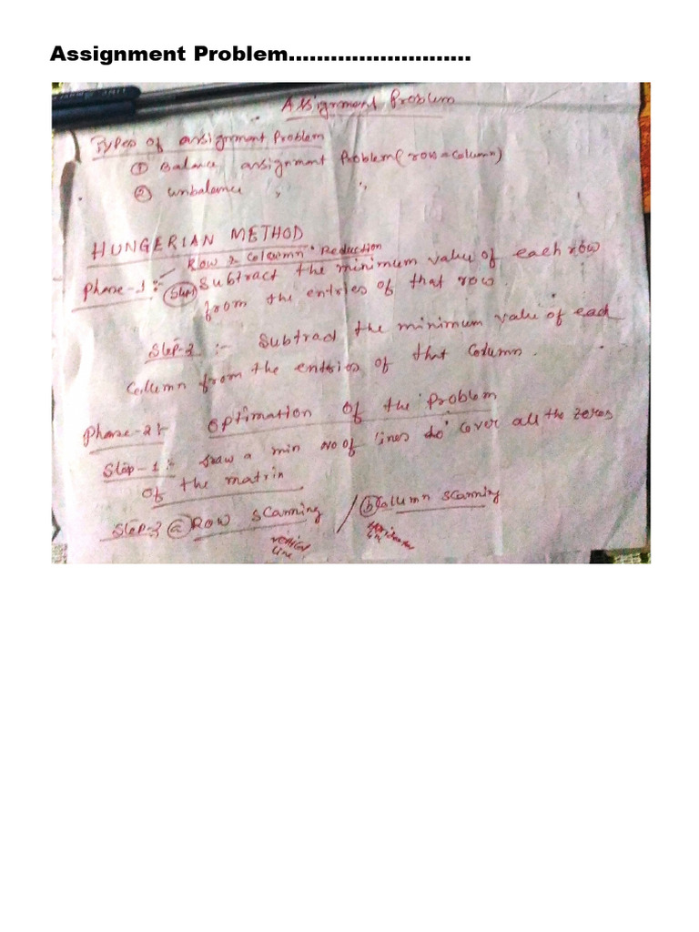 Assignment and Transportation Problem | PDF