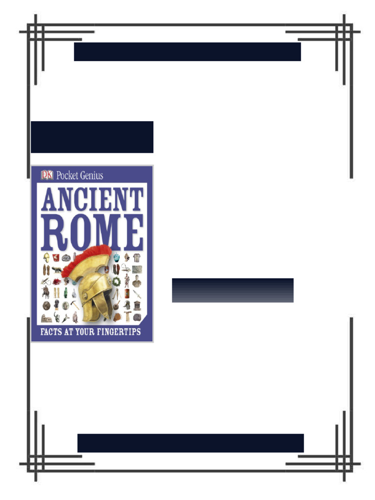 Pocket Genius: Ancient Rome First American Edition Dk Publishing eBook ...