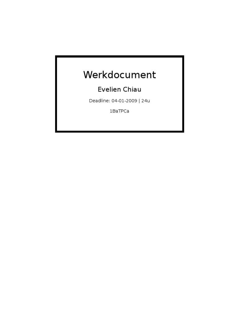 Werkdocument | PDF
