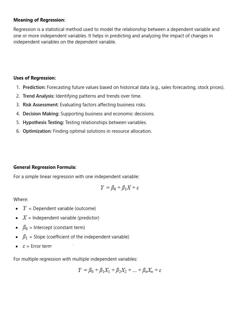 Understanding Regression Analysis Types | PDF | Linear Regression ...