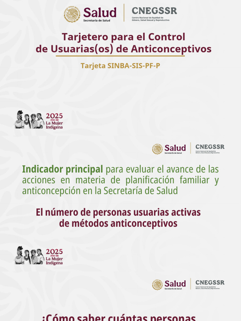 Control de Usuarias de Anticonceptivos 2025 | PDF | Control de la ...