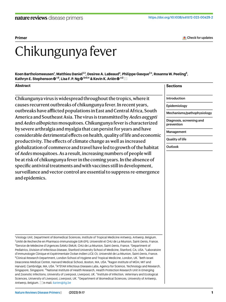 Chikungunya Fever Overview and Impact | PDF | Virus | Medical Specialties