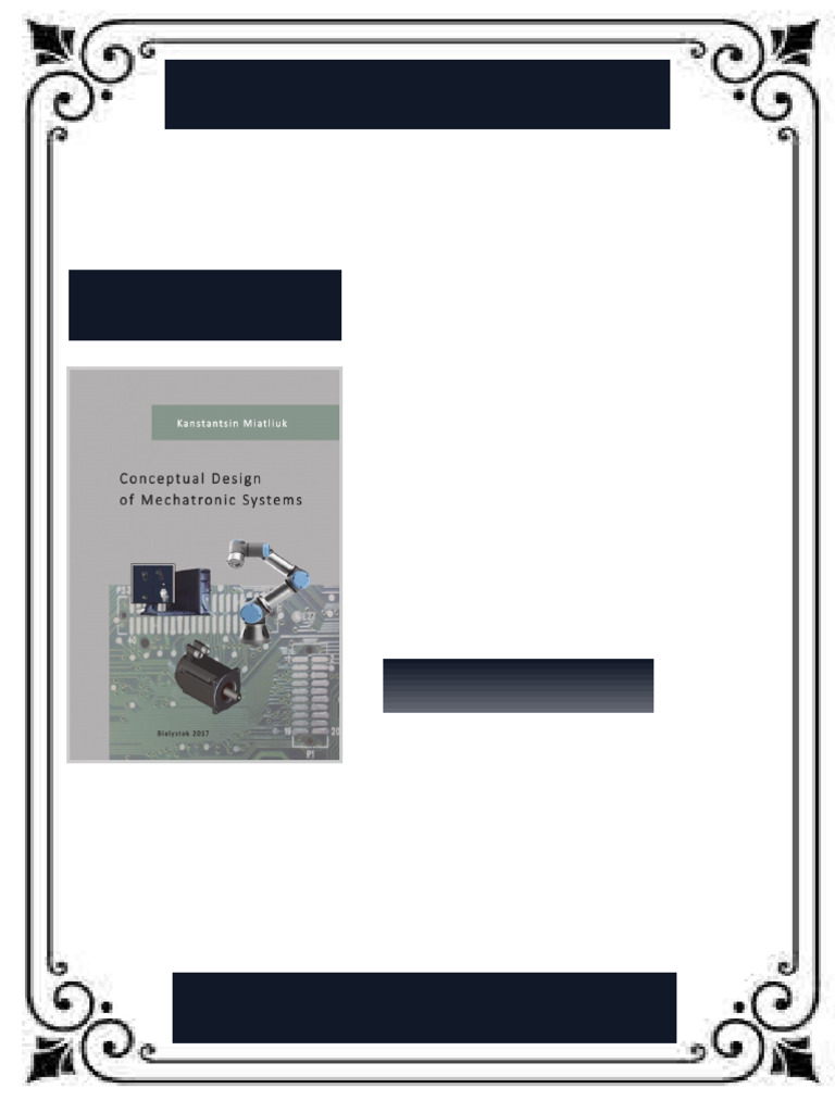 Conceptual Design of Mechatronic Systems 1st Edition by Kanstantsin ...