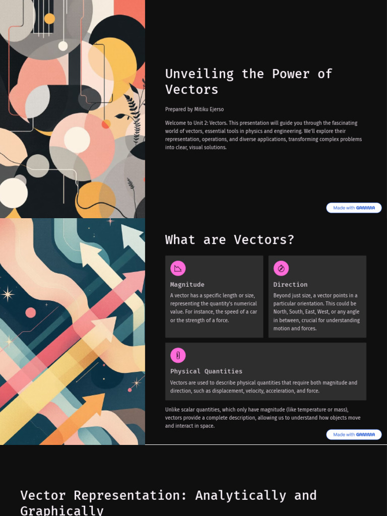 Unveiling-the-Power-of-Vectors (1) | PDF | Euclidean Vector | Force